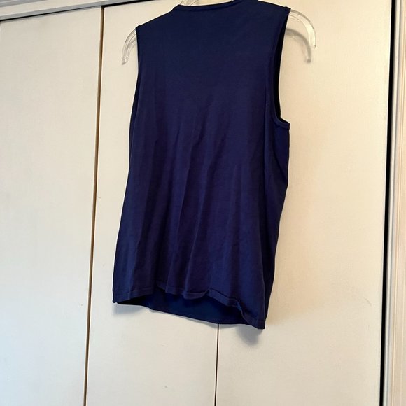 EUC! August Silk Tank Blouse w/Silver Beaded Collar - Medium - Picture 3 of 3